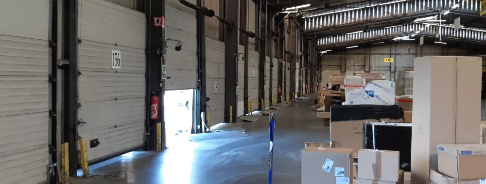 portes sectionnelles vues de l'intérieur