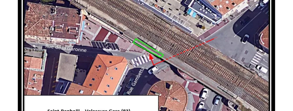 Vue globale du terrain bâti