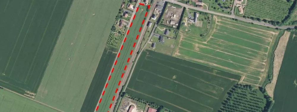 Plan d'emprise vue aérienne