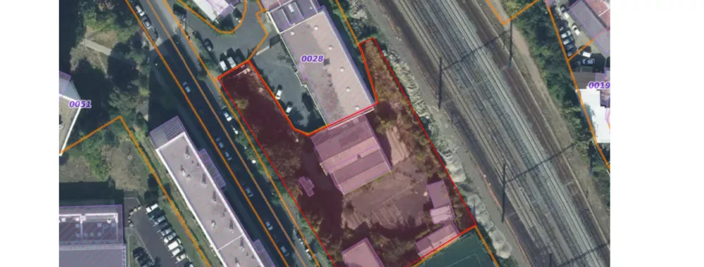 Prise de vue satellite avant démolition des bâtiments