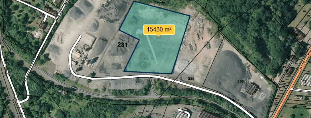 Vue aérienne d'un terrain nu à louer à Keskastel