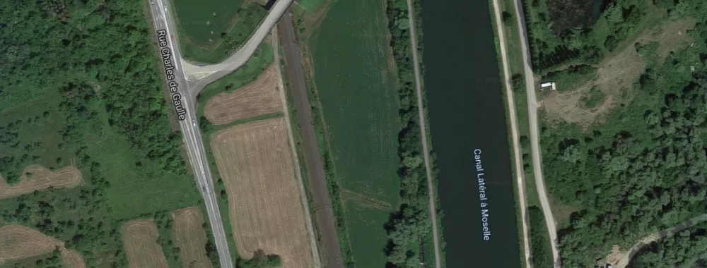 Vue aérienne terrain Vandières