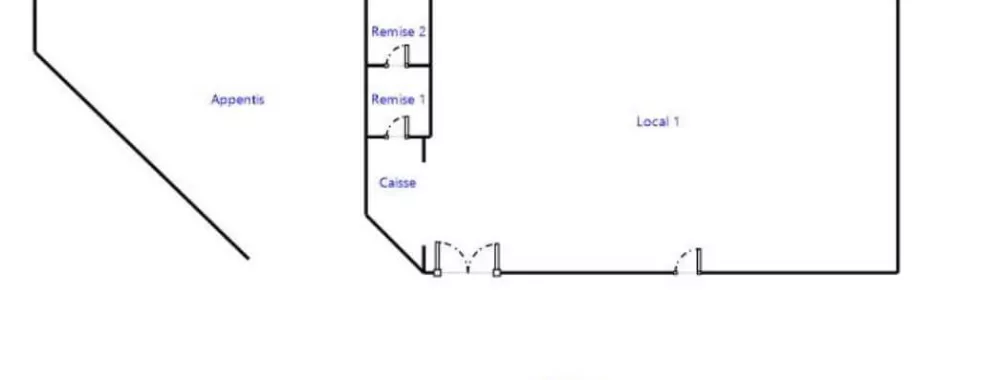 Plan d'un entrepôt de 183 m² à louer dans le 15 ème arrondissement de Paris