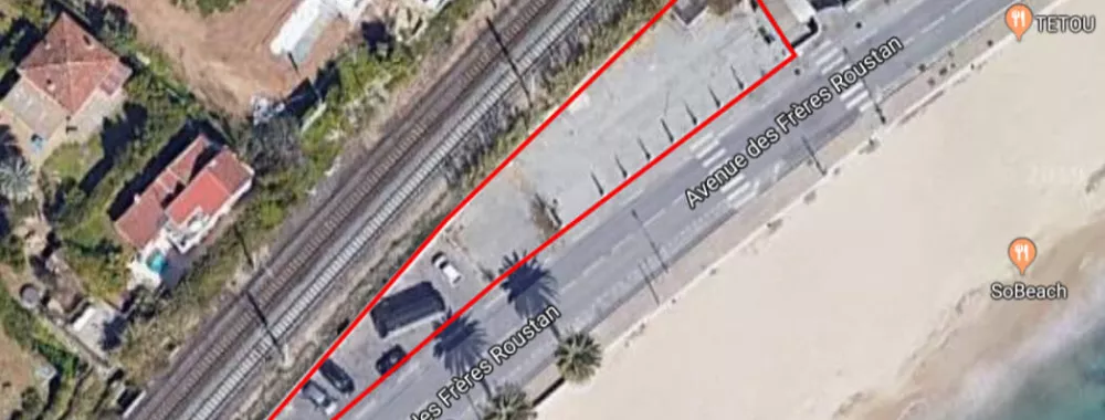 Parking à louer à Vallauris vue aérienne