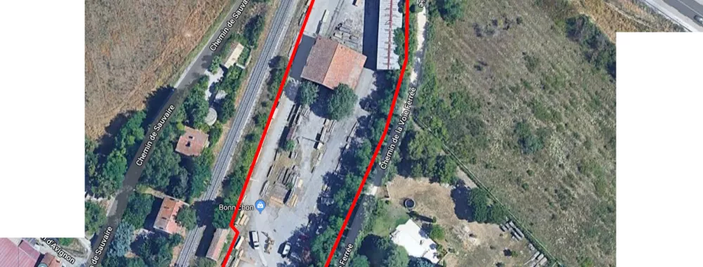 Terrain nu à louer à Aix-en-Provence vue aérienne 