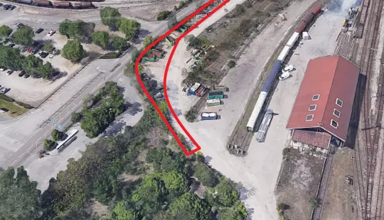 Vue globale du terrain