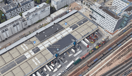 Entrepôt à louer dans le 12 ème arrondissement de Paris vue aérienne