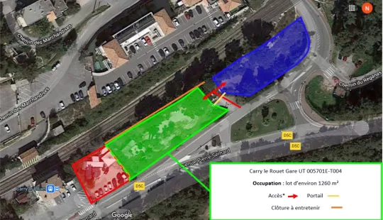 Vue globale du terrain