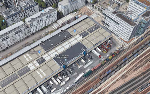 Entrepôt à louer dans le 12 ème arrondissement de Paris vue aérienne